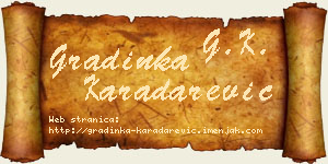 Gradinka Karadarević vizit kartica